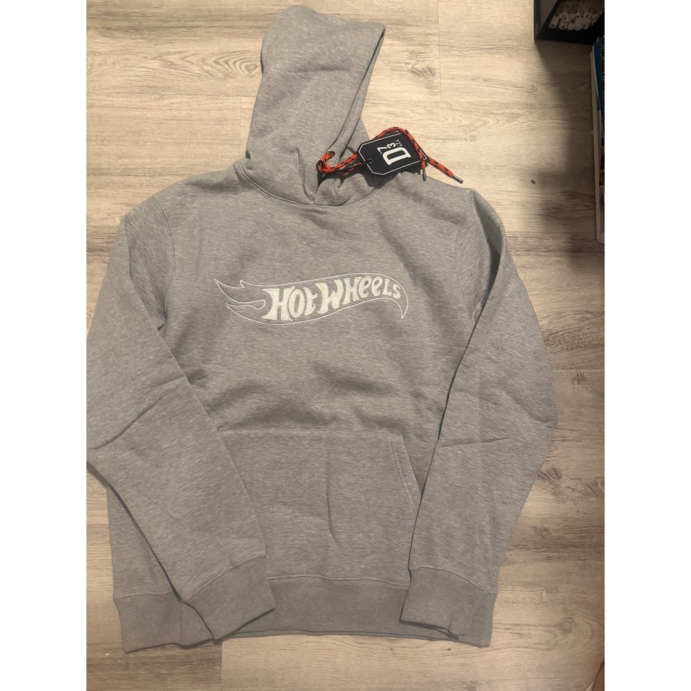 Grey hoodie with Hot Wheels logo